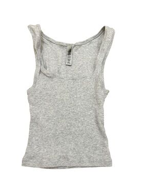 SKIMS Ribbed Tank Top in Light Gray